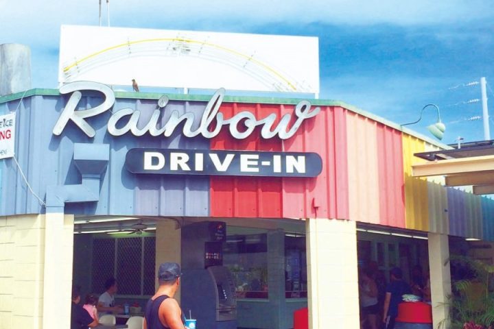 Rainbow drive in with LeaLea Trolley hop-in hop-off Trolley in Honolulu